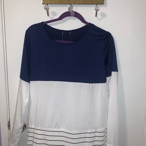 Blue long sleeve dress